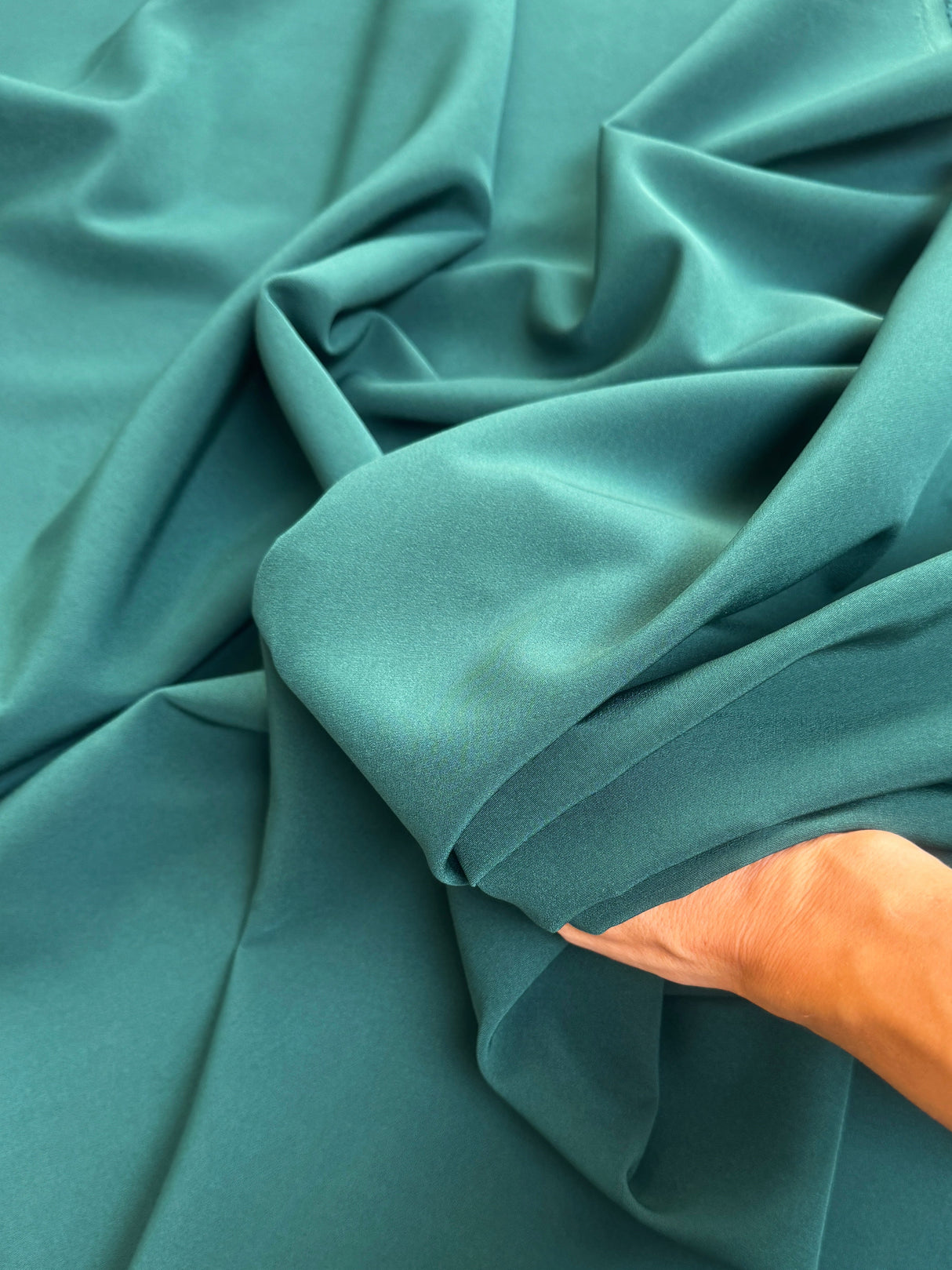 Stretch Crepe Forest Green