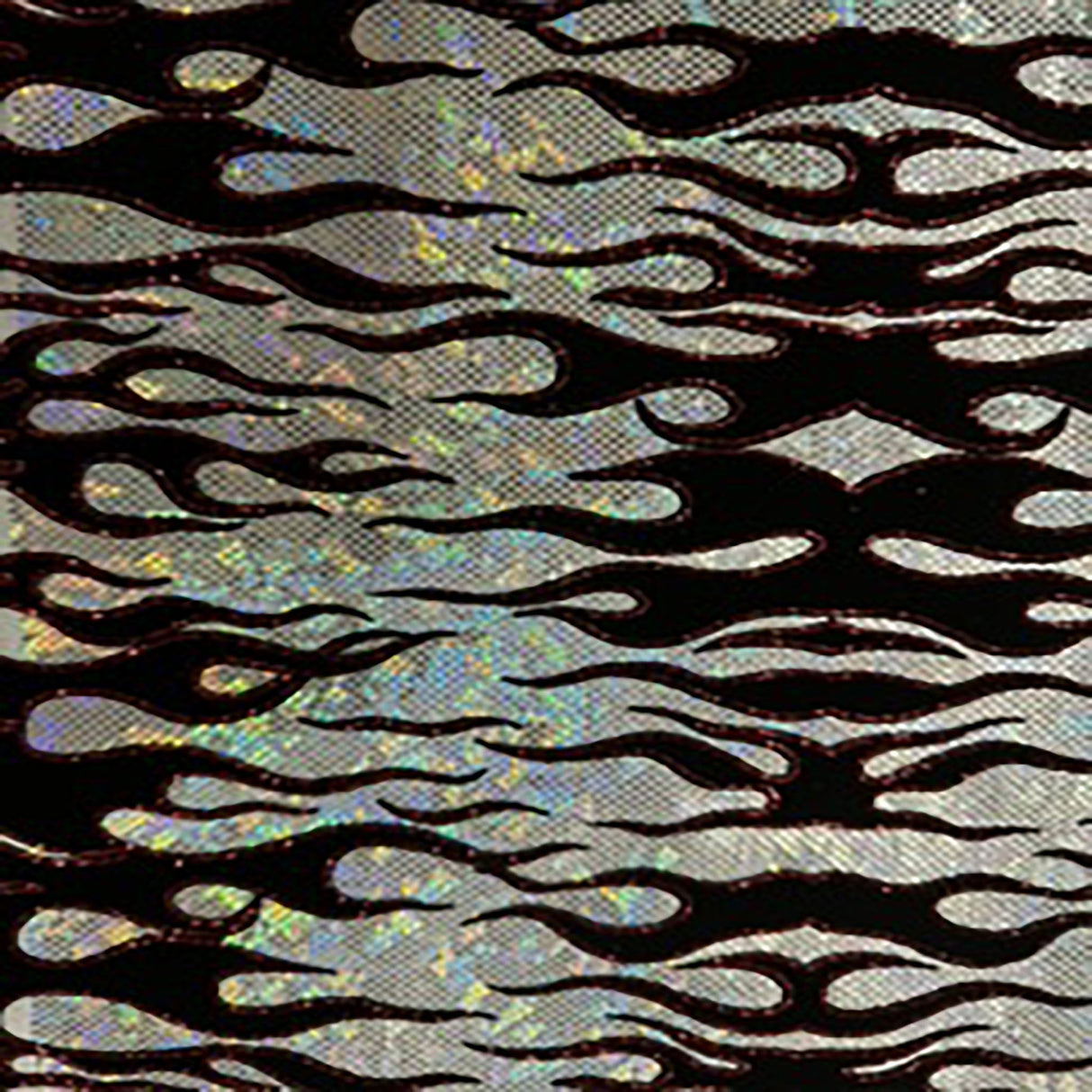 Nylon Spandex Hologram Flame Fabric 60"