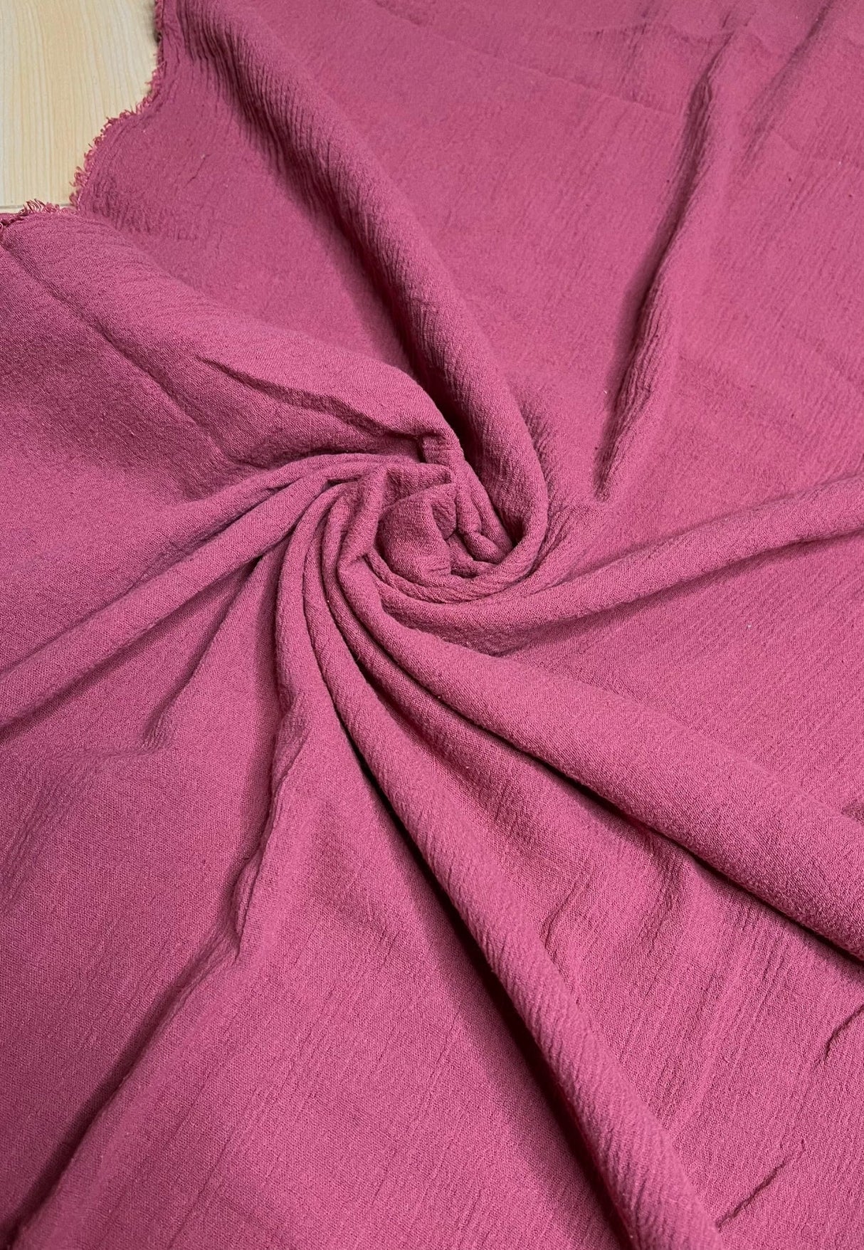 Cotton Gauze Mauve Crinkle