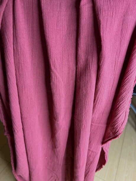 Cotton Gauze Mauve Crinkle