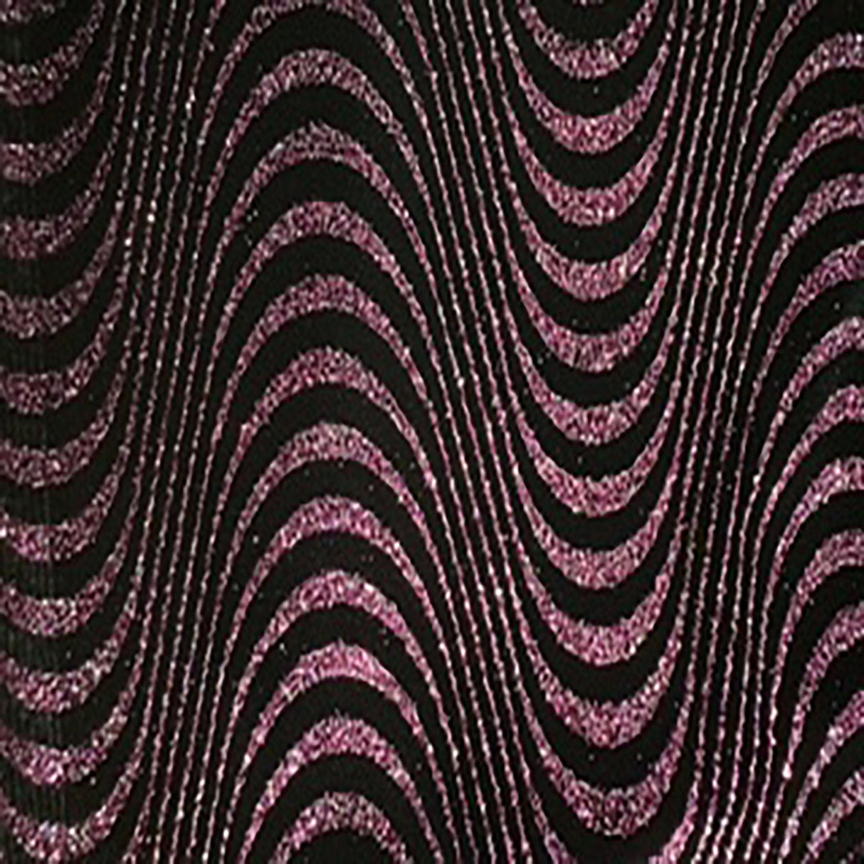 Glitter Stretch Velvet Fabric 60" Black Psychedelic Wave