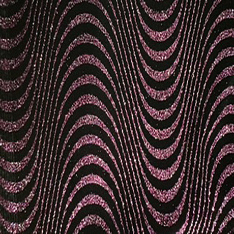 Glitter Stretch Velvet Fabric 60" Black Psychedelic Wave