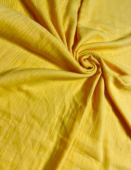 Yellow Crinkle Cotton Gauze