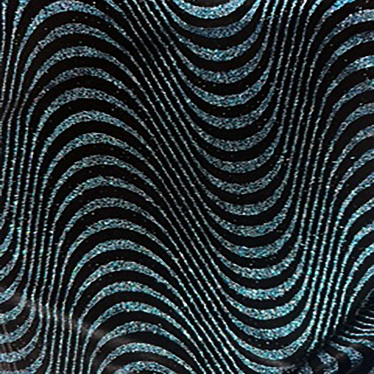 Glitter Stretch Velvet Fabric 60" Black Psychedelic Wave