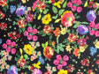Floral Print Polyester Spandex Fabric - Floral Print, 58"/60" Width (1 Yard)