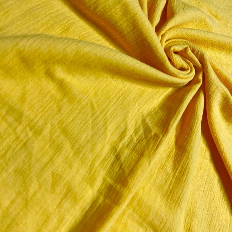 Yellow Crinkle Cotton Gauze