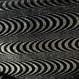 Glitter Stretch Velvet Fabric 60" Black Psychedelic Wave