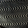 Glitter Stretch Velvet Fabric 60" Black Psychedelic Wave