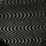 Glitter Stretch Velvet Fabric 60" Black Psychedelic Wave