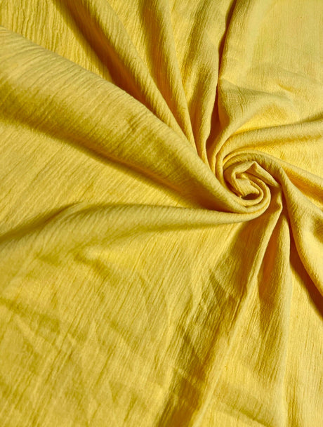 Yellow Crinkle Cotton Gauze