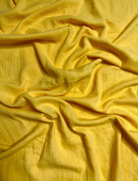 Yellow Crinkle Cotton Gauze