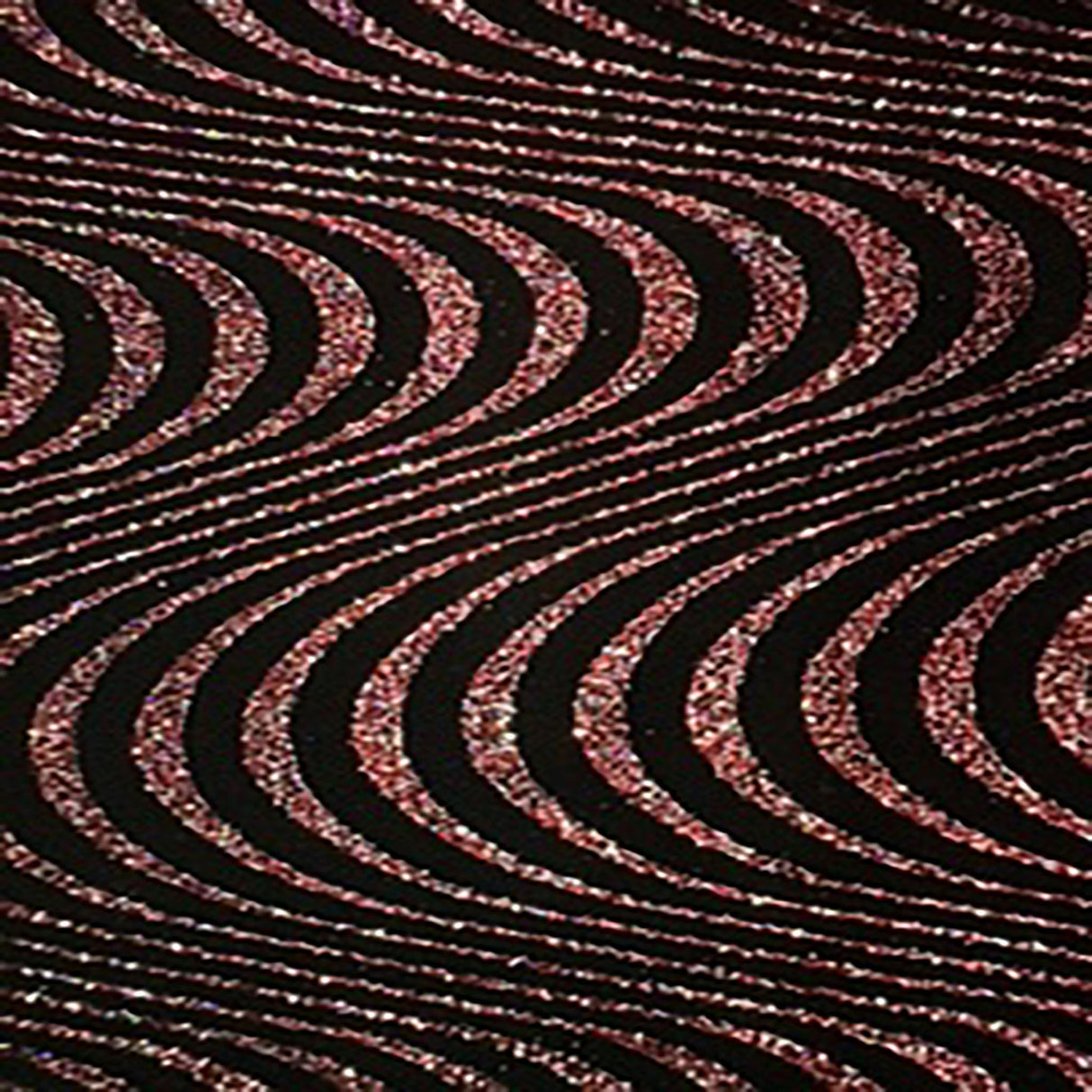 Glitter Stretch Velvet Fabric 60" Black Psychedelic Wave