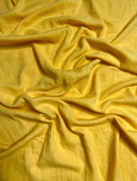 Yellow Crinkle Cotton Gauze