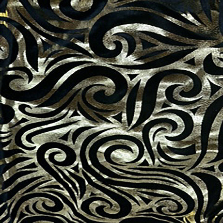Stretch Polyester Velvet Meta Snake Foil Fabric