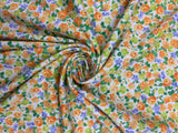 Floral Print Polyester Spandex Fabric - Floral Print, 58"/60" Width (1 Yard)