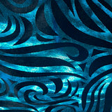Stretch Polyester Velvet Meta Snake Foil Fabric