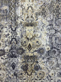 Grey Damask Print Spandex Fabric - Grey Damask Print, 58"/60" Width (1 Yard)