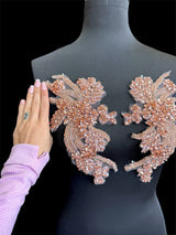 Blush Pink Rhinestone Applique