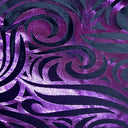 Stretch Polyester Velvet Meta Snake Foil Fabric