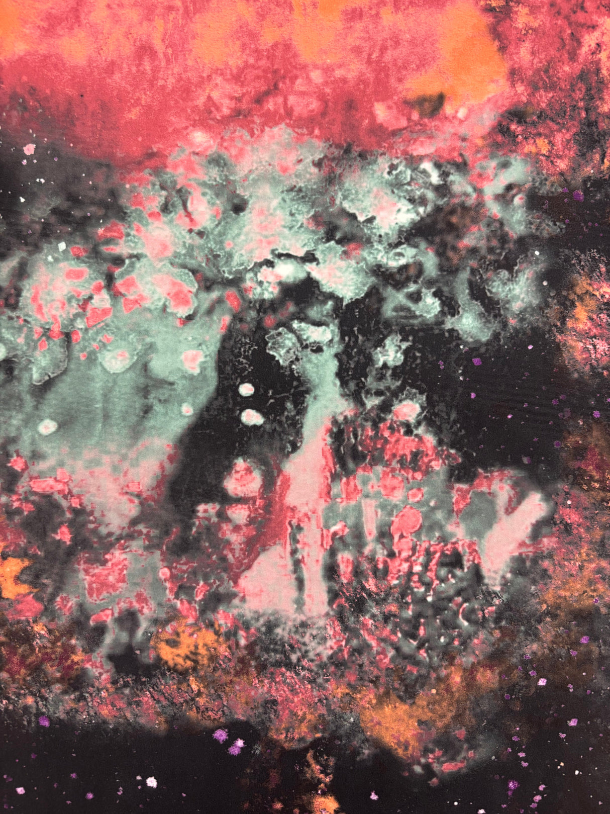 Galaxy Print Polyester Spandex Fabric - Multi Color Galaxy Print, 58"/60" Width (1 Yard)