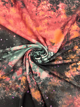 Galaxy Print Polyester Spandex Fabric - Multi Color Galaxy Print, 58"/60" Width (1 Yard)