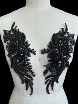 Black Rhinestones Applique