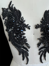 Black Rhinestones Applique
