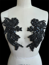 Black Rhinestones Applique
