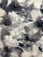 Black And White Floral Print Spandex Fabric - Black And White Floral Print, 58"/60" Width (1 Yard)