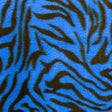 Blue/Black Zebra Fleece Fabric