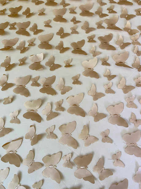 Gold 3D Butterfly Lace