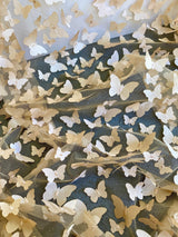 Gold 3D Butterfly Lace