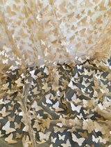Gold 3D Butterfly Lace