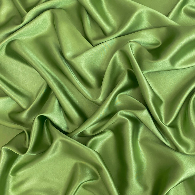 Apple Green Silky Stretch Satin