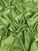 Apple Green Silky Stretch Satin
