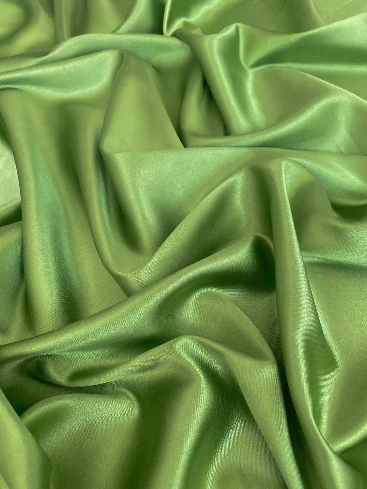 Apple Green Silky Stretch Satin