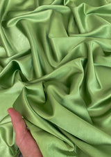 Apple Green Silky Stretch Satin