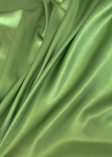 Apple Green Silky Stretch Satin