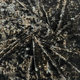 Crushed Stretch Velvet Fabric Camouflage Leopard Print
