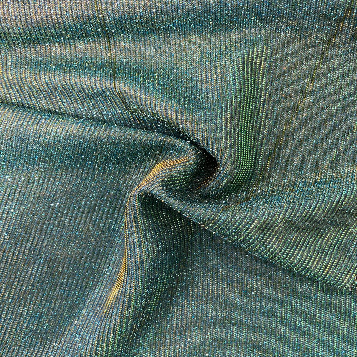 Holographic Shimmer Lurex Glitter Rayon Fabric - Holographic Glitter, 60" Width (1 Yard)