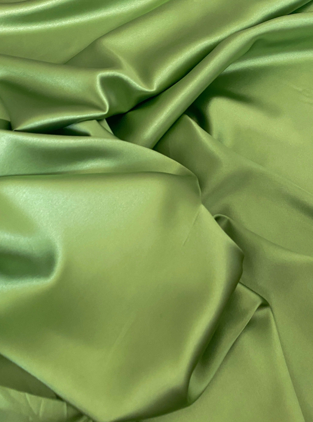 Apple Green Silky Stretch Satin