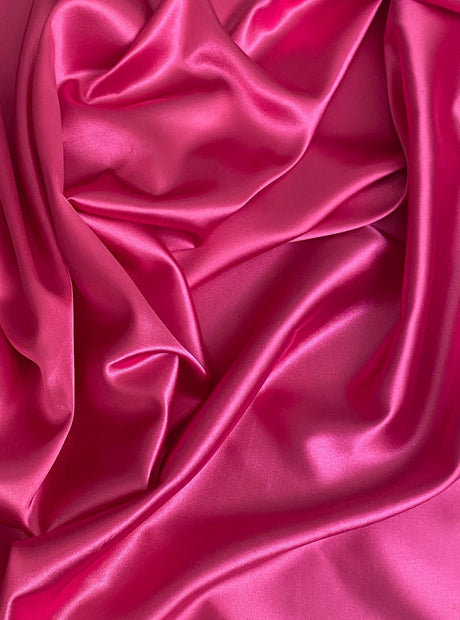 Stretch Silk Charmeuse Hot Pink