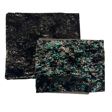Crushed Stretch Velvet Fabric Camouflage Leopard Print