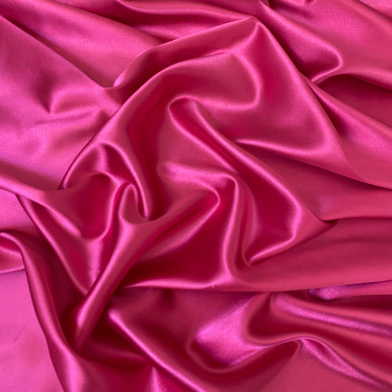 Stretch Silk Charmeuse Hot Pink