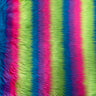Faux Fur Fabric Striped Long Pile