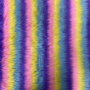 1 yarda de tela de piel sintética peluda de pelo largo con rayas llamativas de 58"/60" de ancho