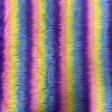 Faux Fur Fabric Striped Long Pile