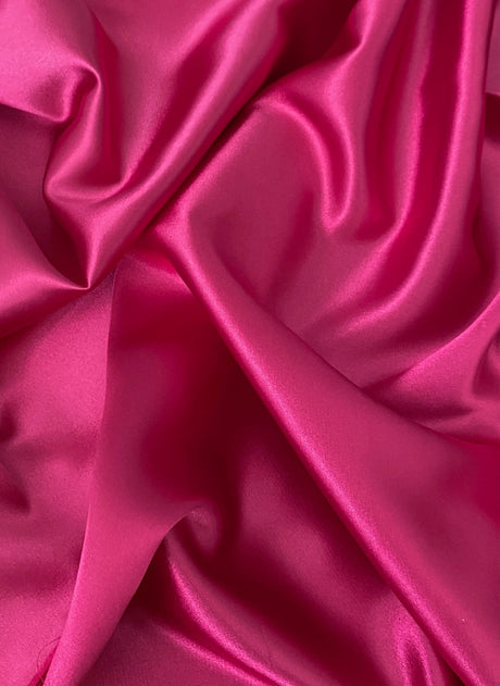 Stretch Silk Charmeuse Hot Pink
