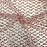 Sequins Stretch Mesh Fabric Diamond Pattern