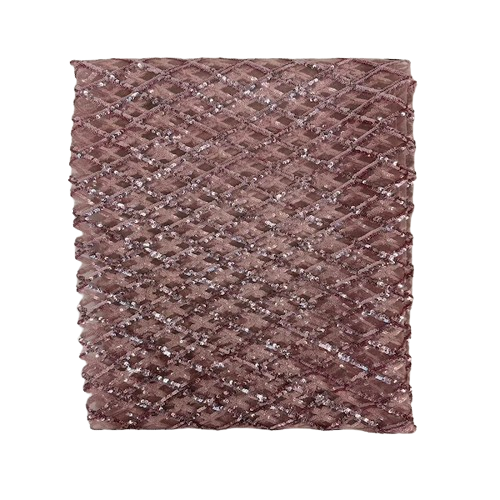 Sequins Stretch Mesh Fabric Diamond Pattern